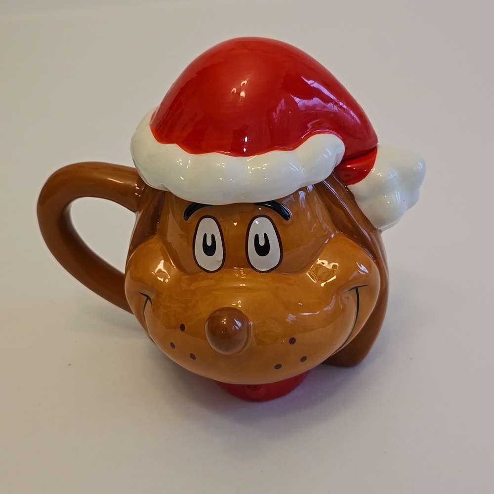 NWOT The Grinch  Dr. Seuss Christmas Max the Dog Figural Mug with Lid